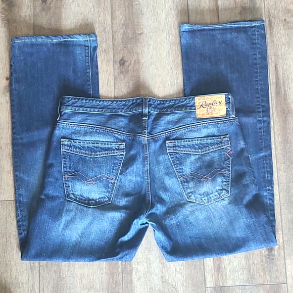 Replay  Dark Blue Straight Leg Jeans 38x32 - Picture 1 of 11